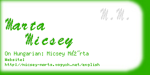 marta micsey business card